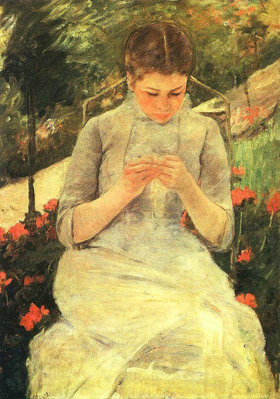 Mary Cassatt Girl Sewing china oil painting image